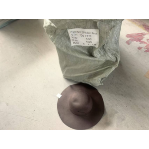 ZAPYM-B03-9 PRETO*CX120 CHAPÉU COM ABA E COPA